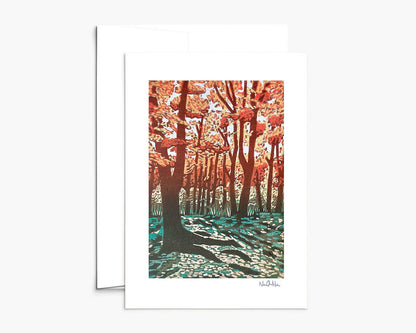 Maple Glow Greeting Card