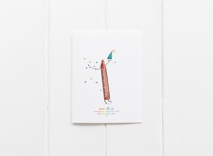 Party Crayons Greeting Card