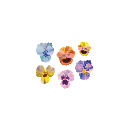Pansies Tattoo Pair