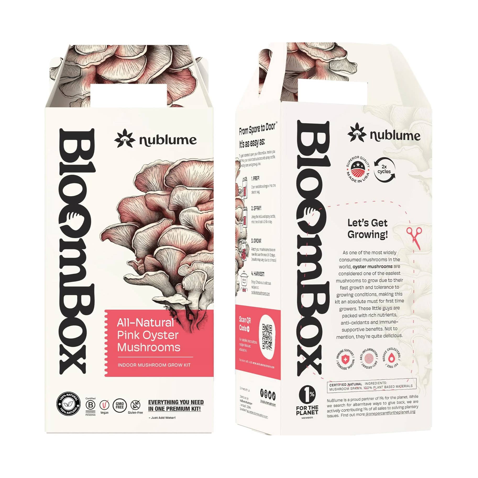Pink Oyster Mushroom Grow Kit