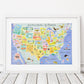 USA Map Puzzle & Poster