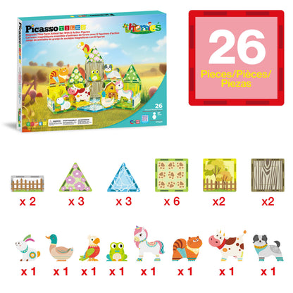 Magnetic Farm Theme Toy Tiles