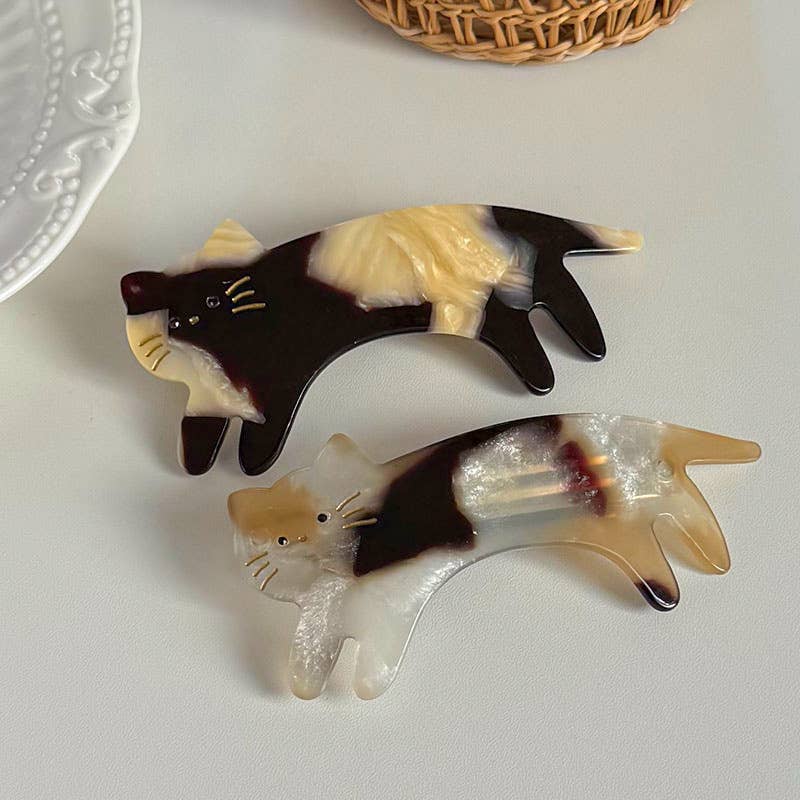 Playful Cat Claw Clip