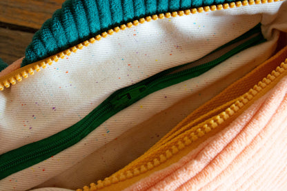 The Fish Bag (Coral &amp; Dark Green)