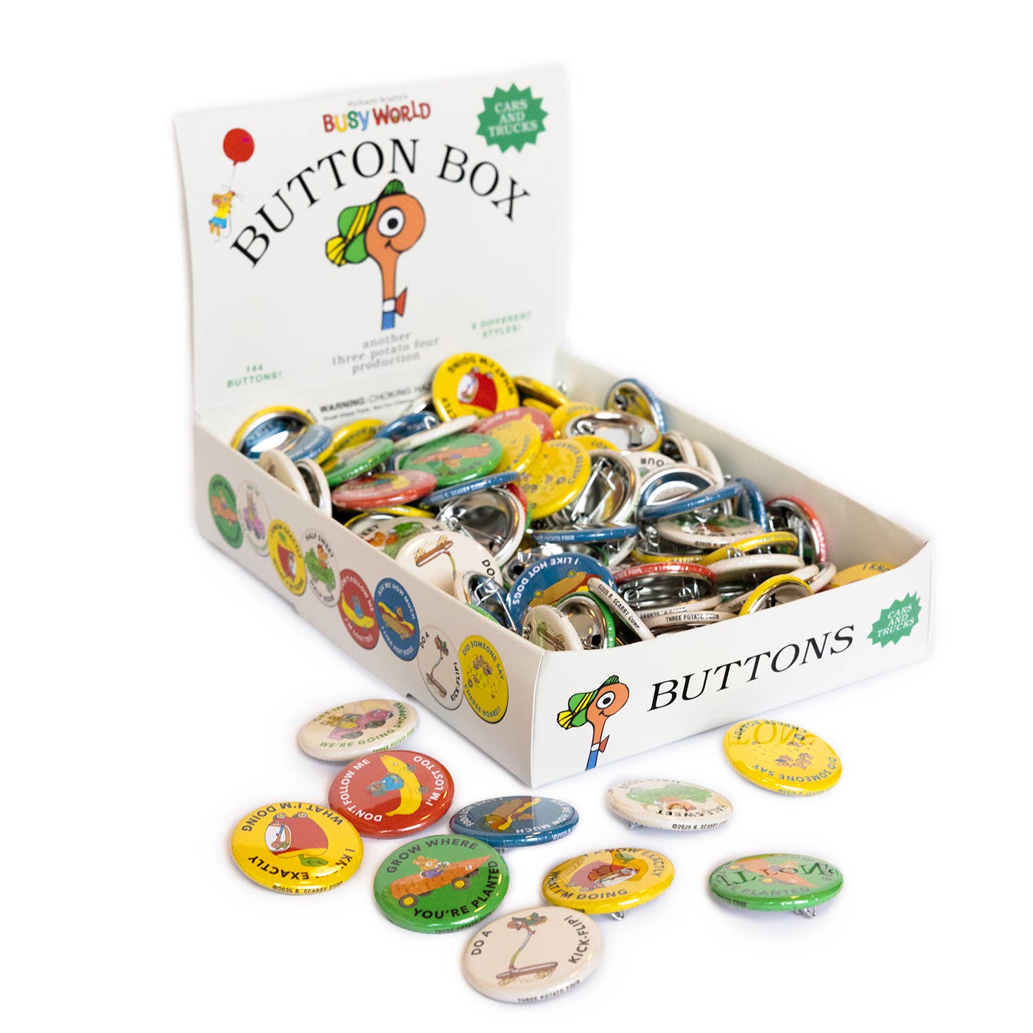 Richard Scarry Button Pin