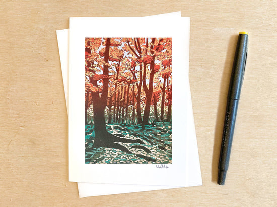 Maple Glow Greeting Card