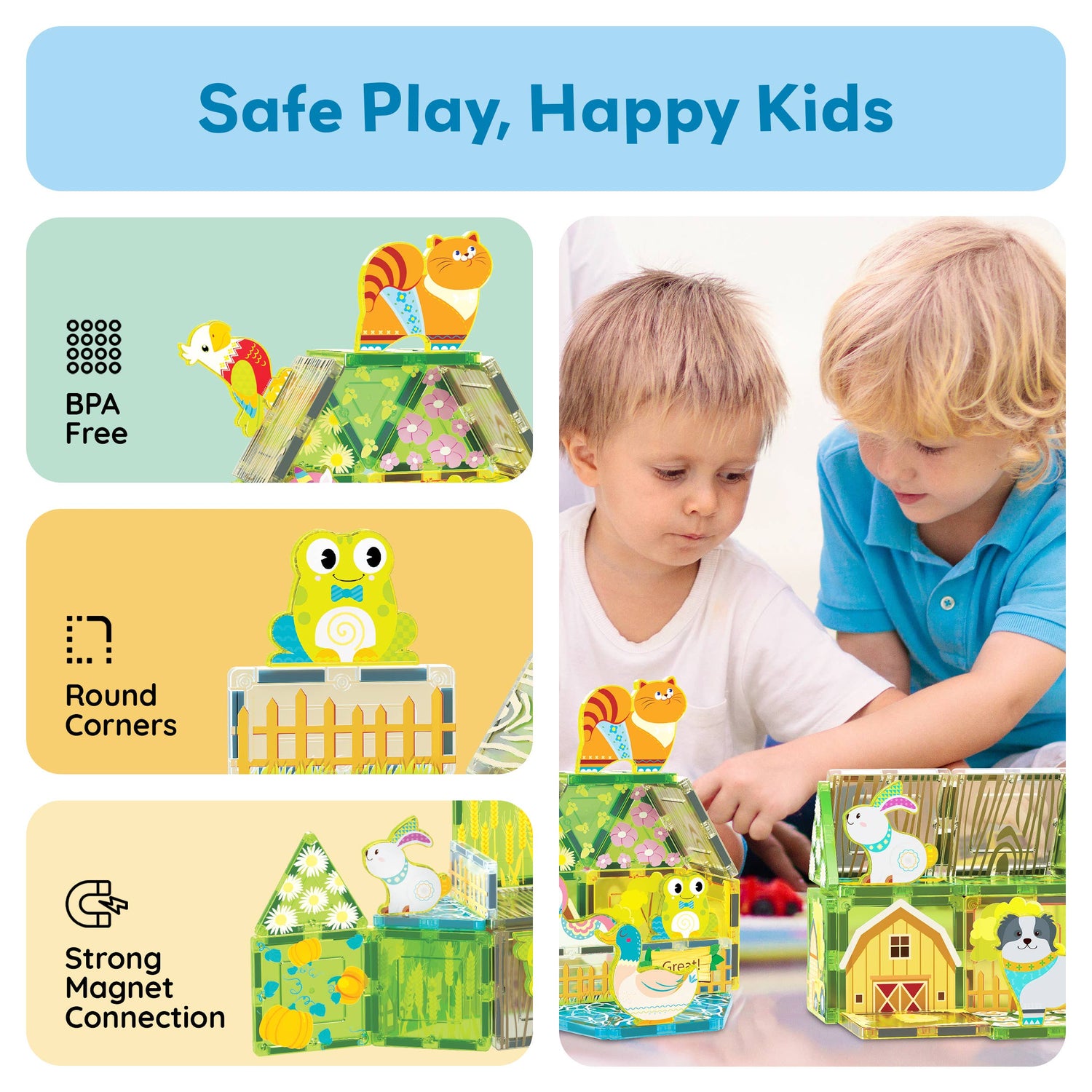 Magnetic Farm Theme Toy Tiles