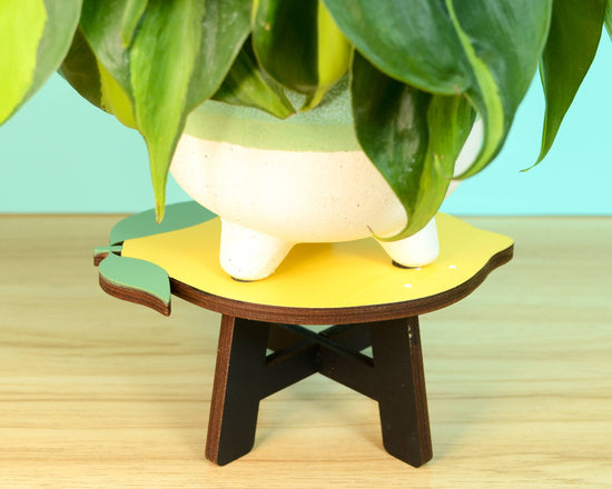 Lemon Plant Stand - Wood Plant Holder