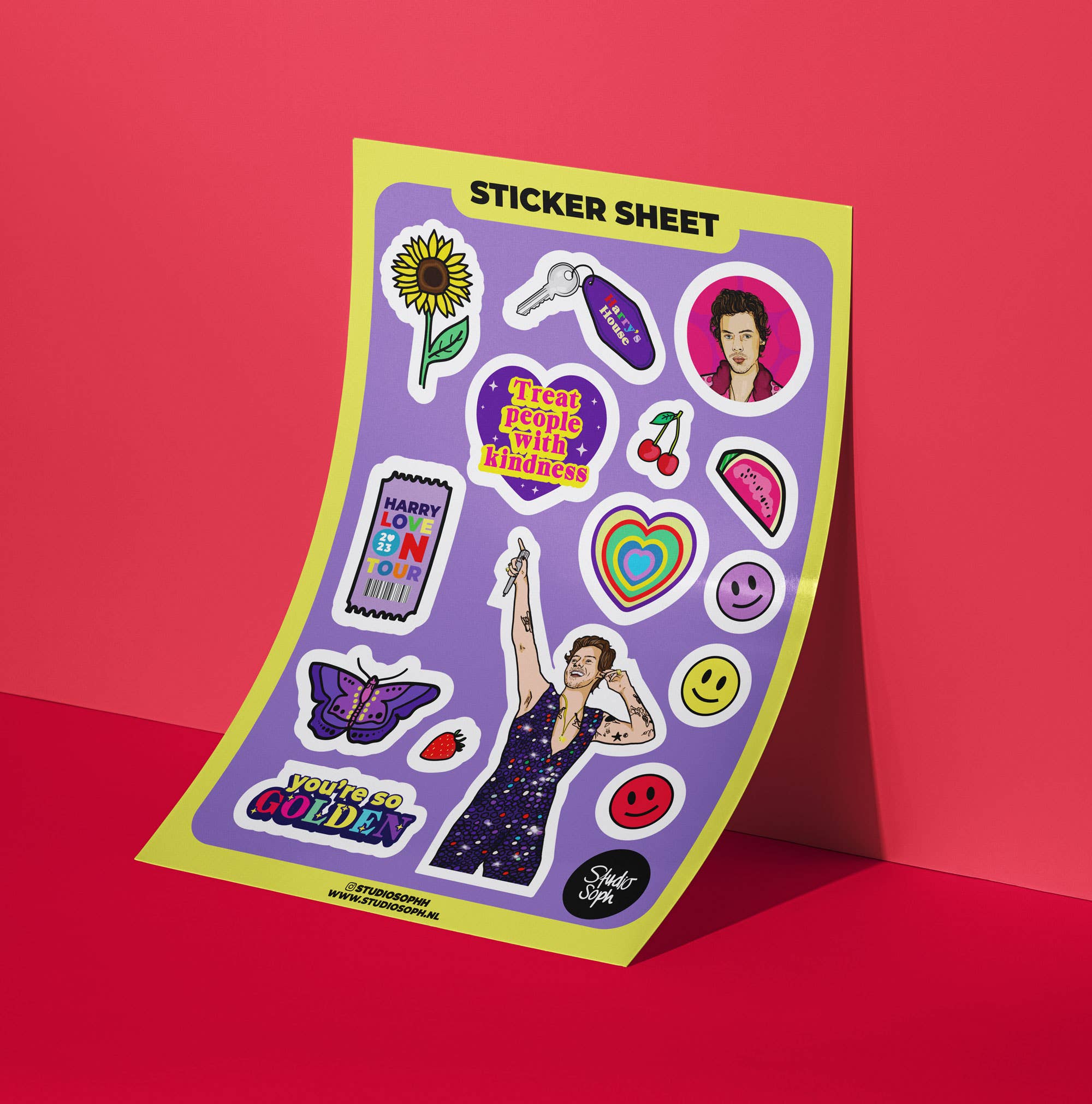 Harry Styles A5 Sticker Sheet