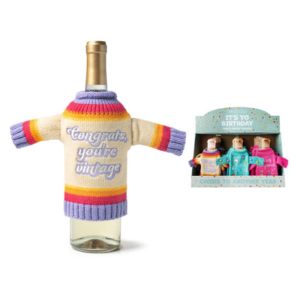 Wine &amp; Bottle Sweater Assorted
