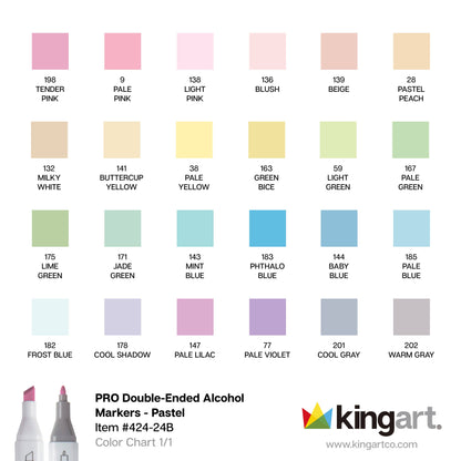Double-Ended Alcohol Markers: Pastel