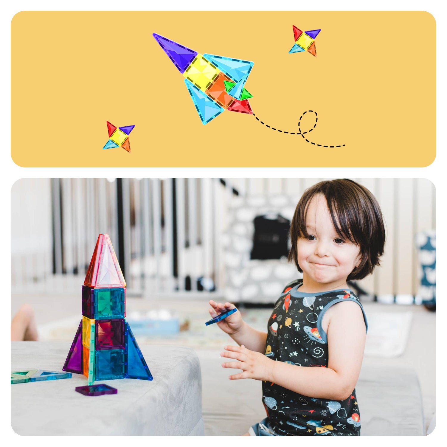 Travel Size Magnetic Tile Building Set