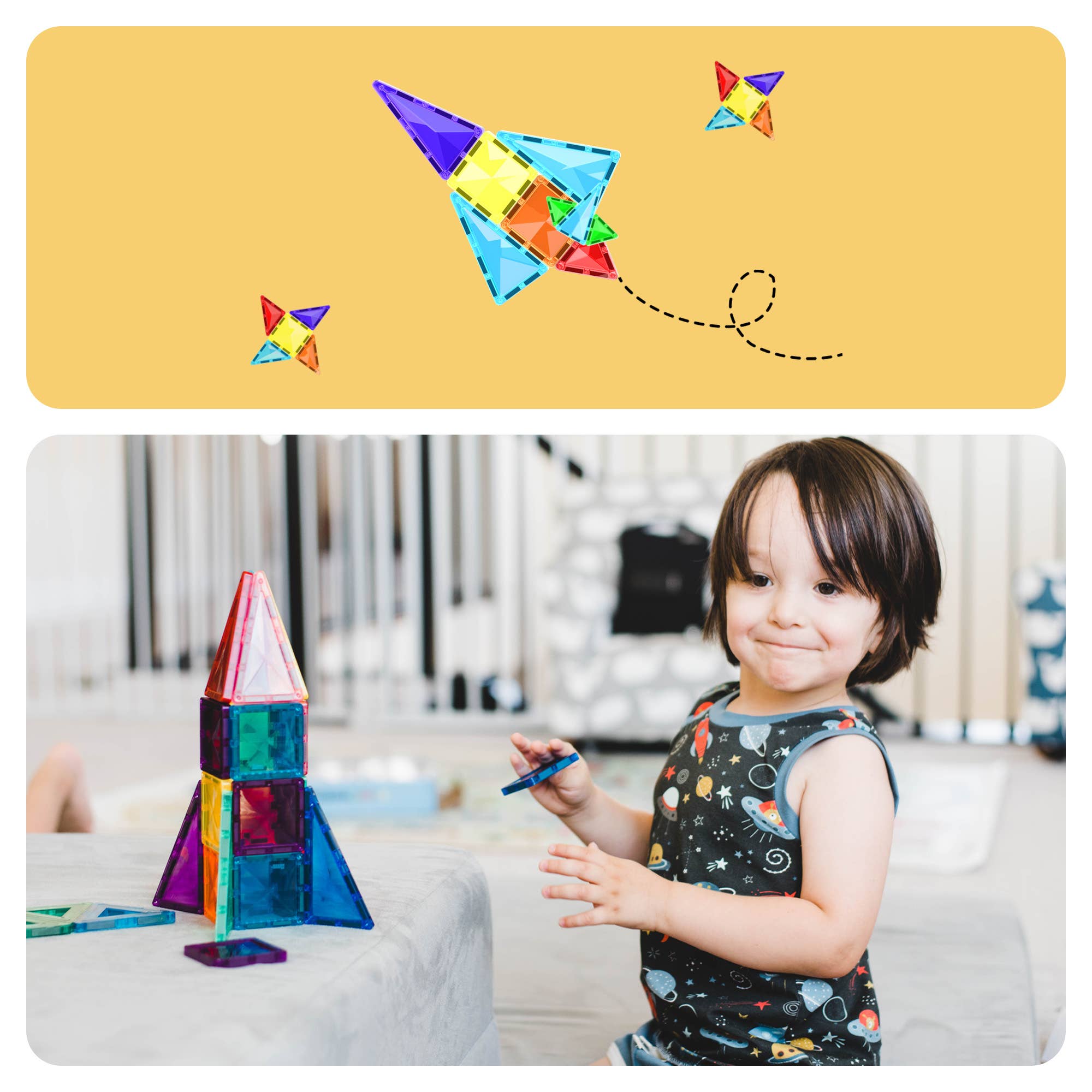 Travel Size Magnetic Tile Building Set