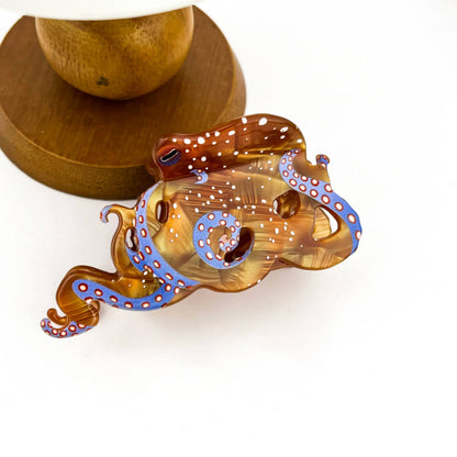 Blue Ring Octopus Claw Clip