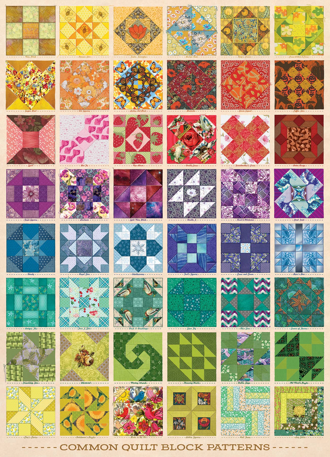 Common Quilt Blocks 1000pc puzzle