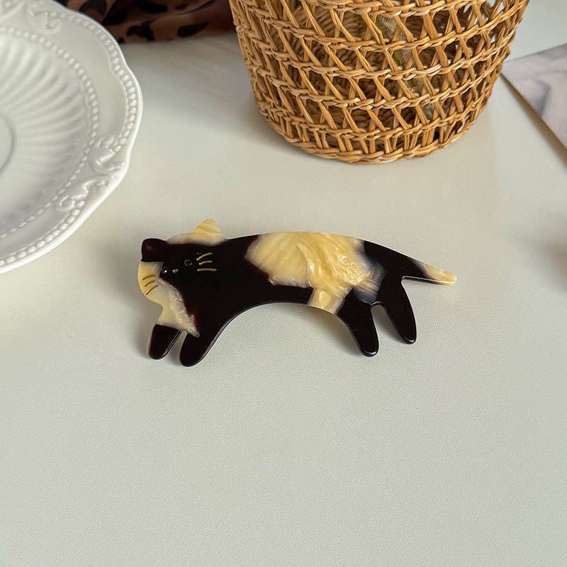 Playful Cat Claw Clip