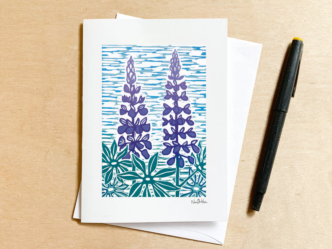 Lupines Greeting Card