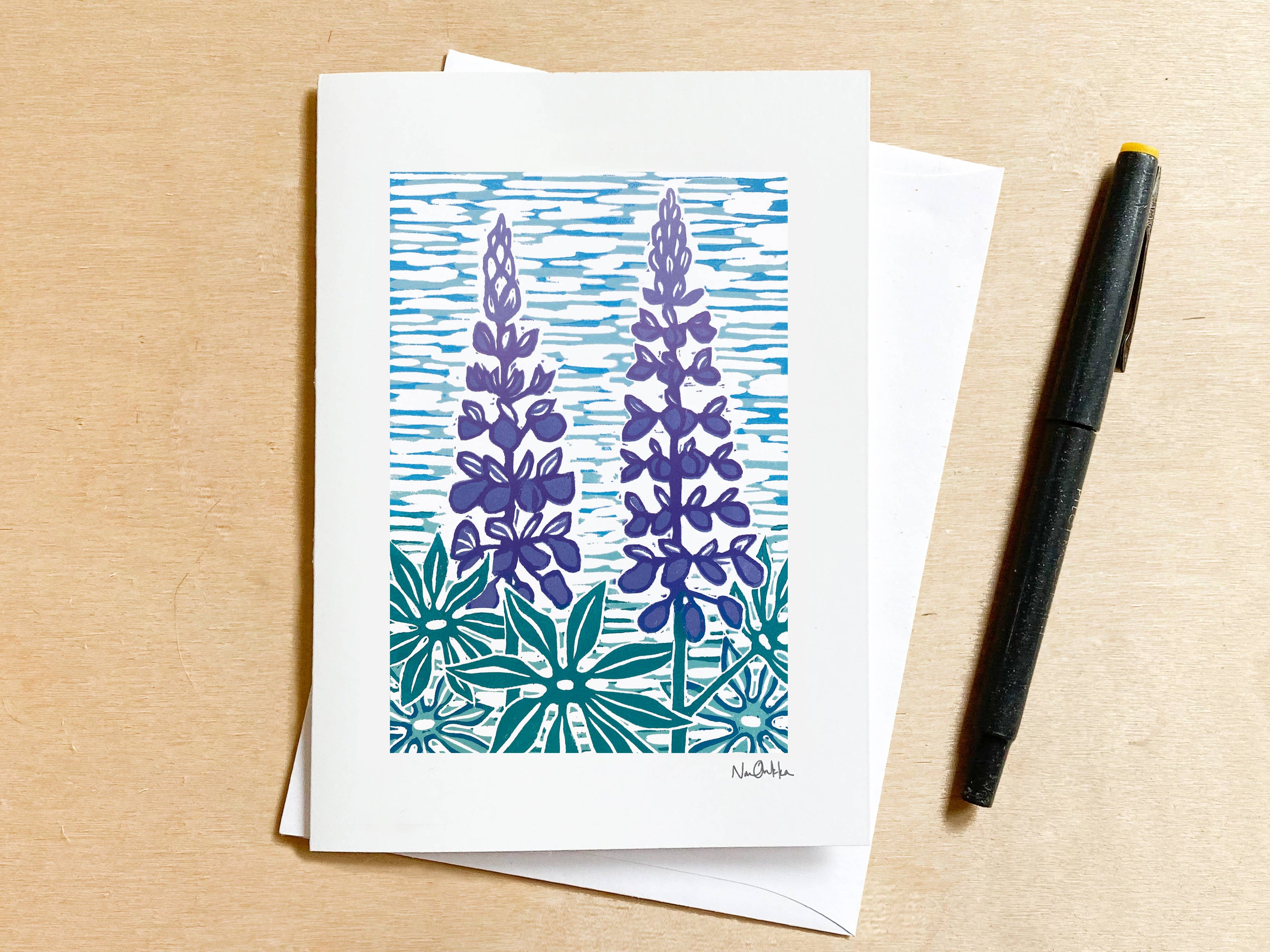 Lupines Greeting Card