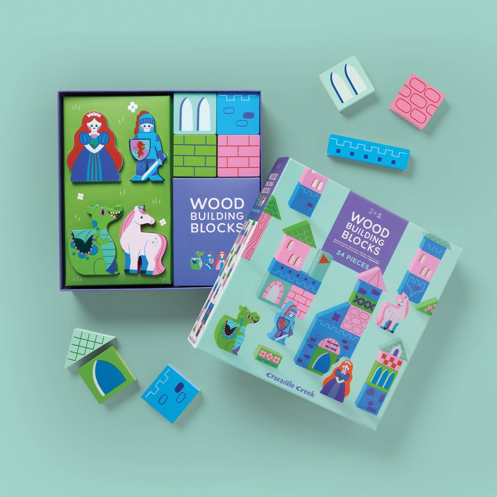 Build &amp; Play Wood Blocks - Princess Palace