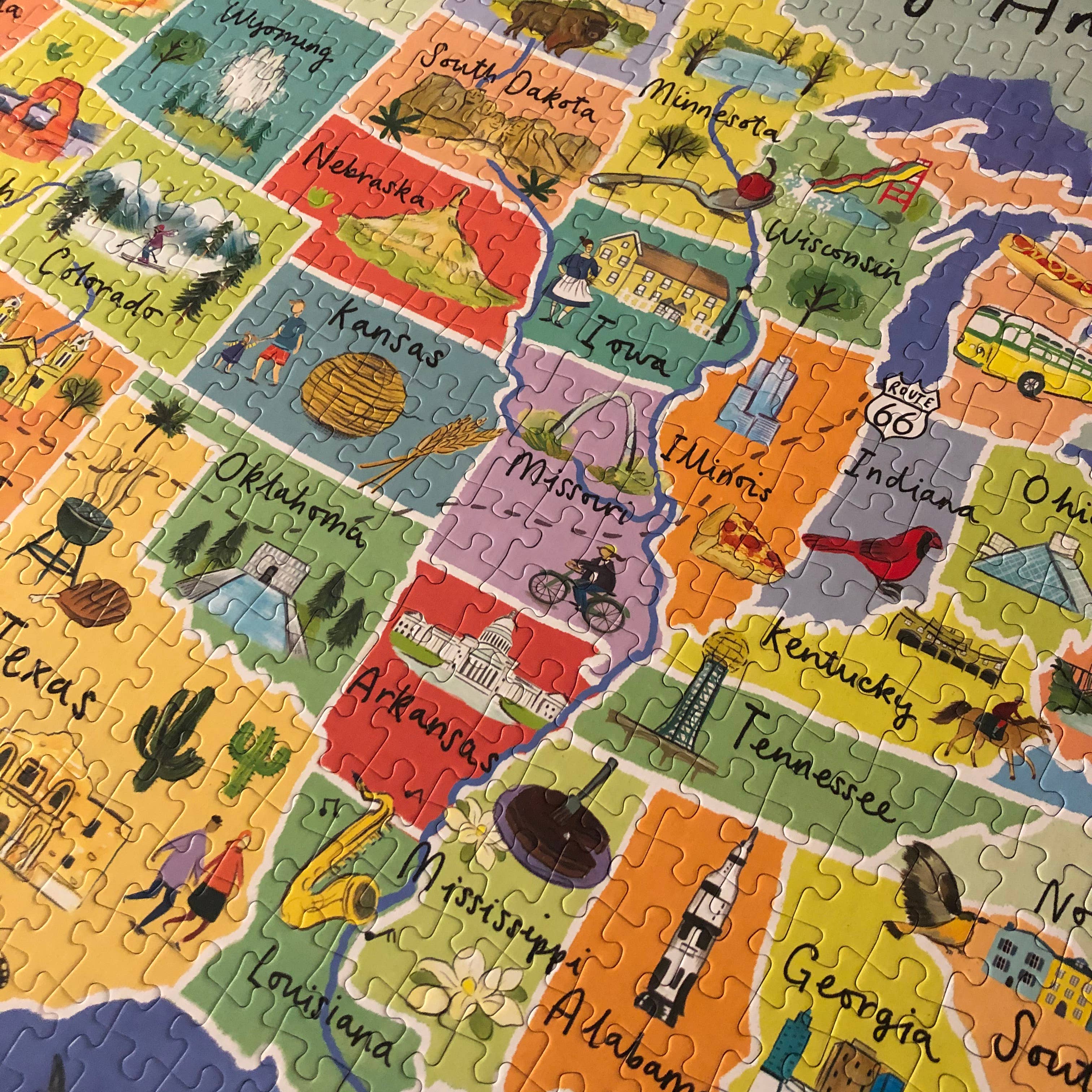 USA Map Puzzle &amp; Poster