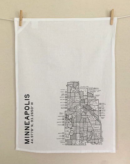 Minneapolis Map Tea Towel