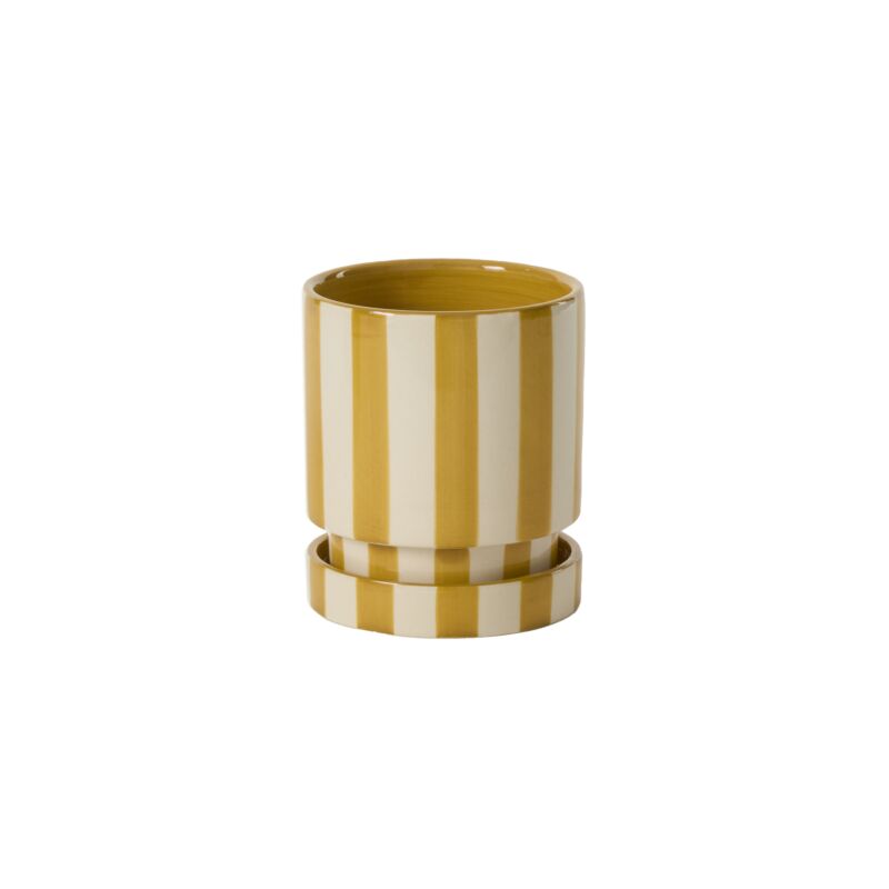 Saffron Pot with Saucer