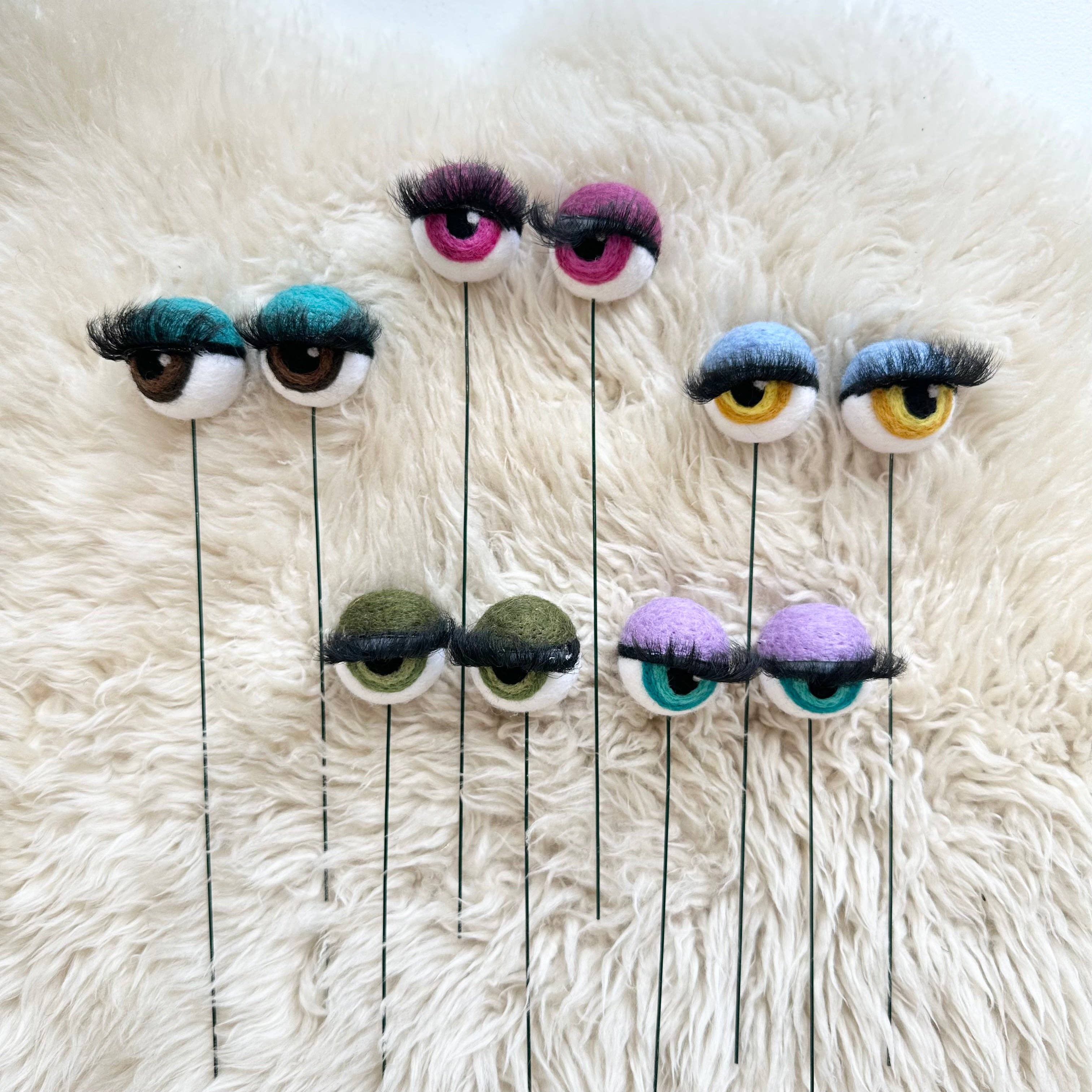 Planter Eyeballs with Lashes