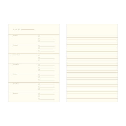 Grid Undated Weekly Planner Journal