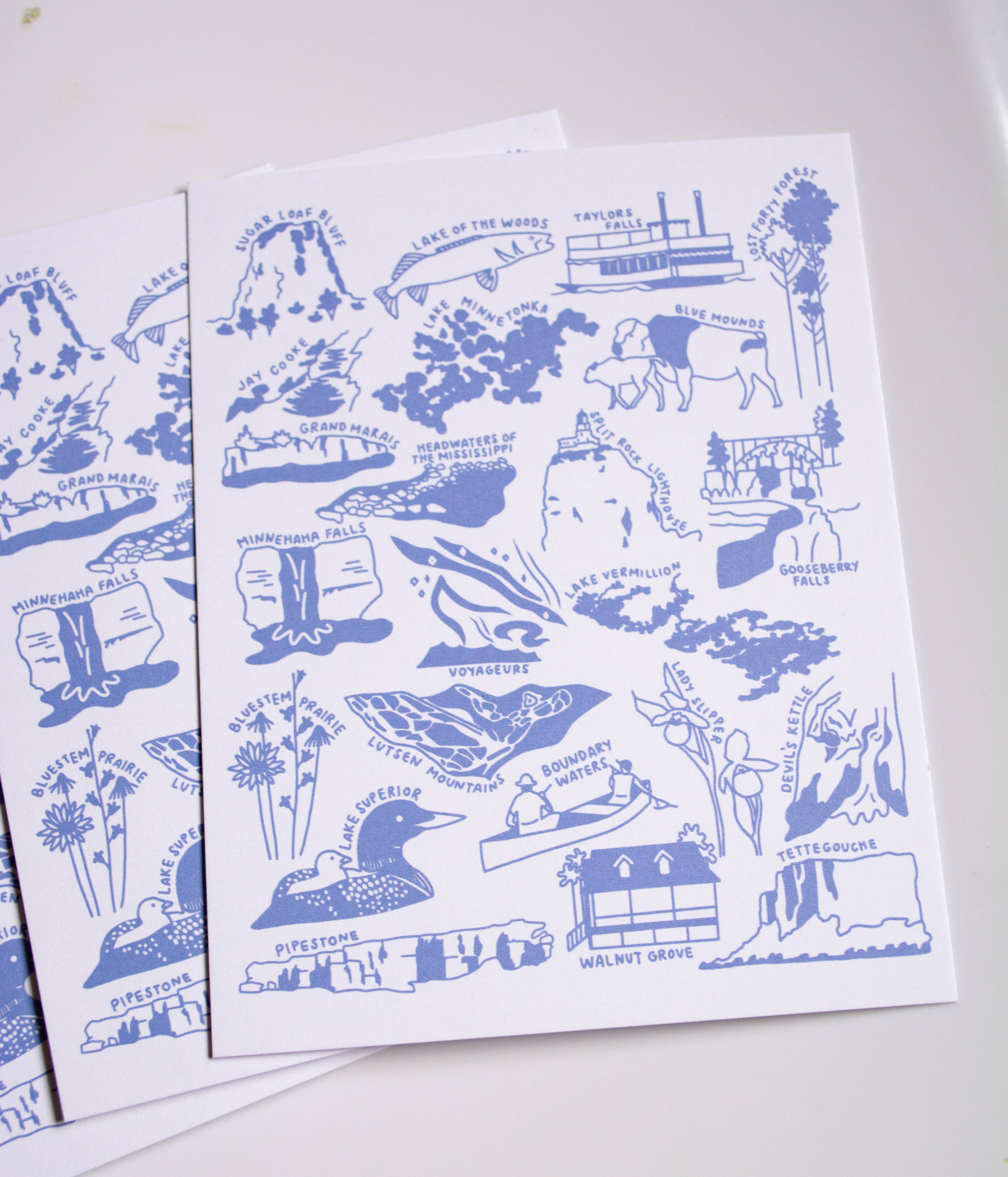 Minnesota Nature Checklist Art Postcard