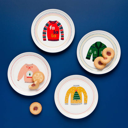 Ugly Christmas Sweater Appetizer Plate Assorted