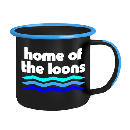 Home of the Loons Enamel Campfire Mug