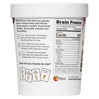 BRAIN FREEZE: Speak-Before-You-Think Game