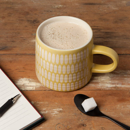 Danica Studio Ochre Imprint Stoneware Mugs 12 oz
