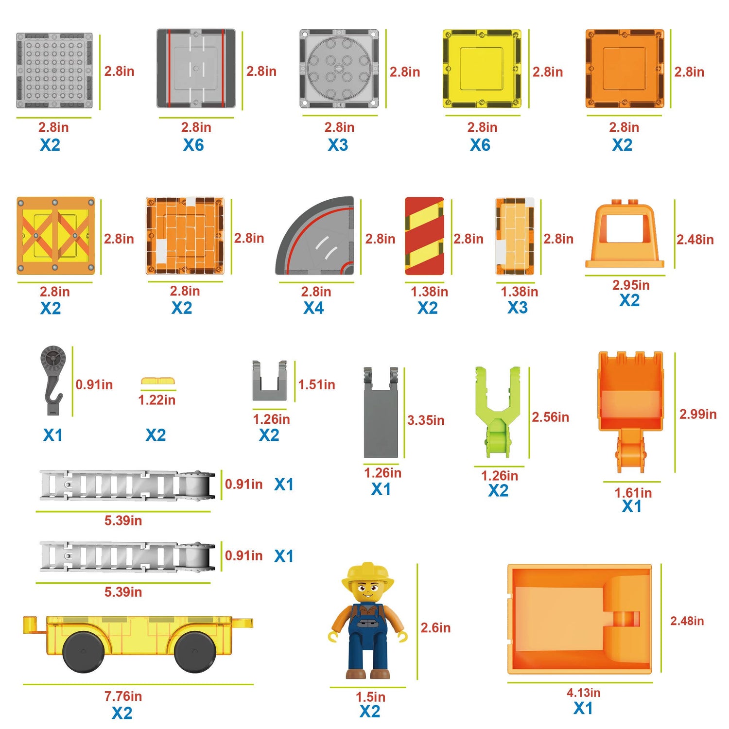 Magnetic Construction Theme Building Set