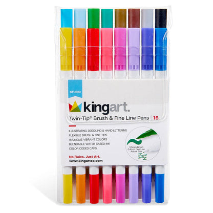 Brush &amp; Fine Line Pens (16 Colors)