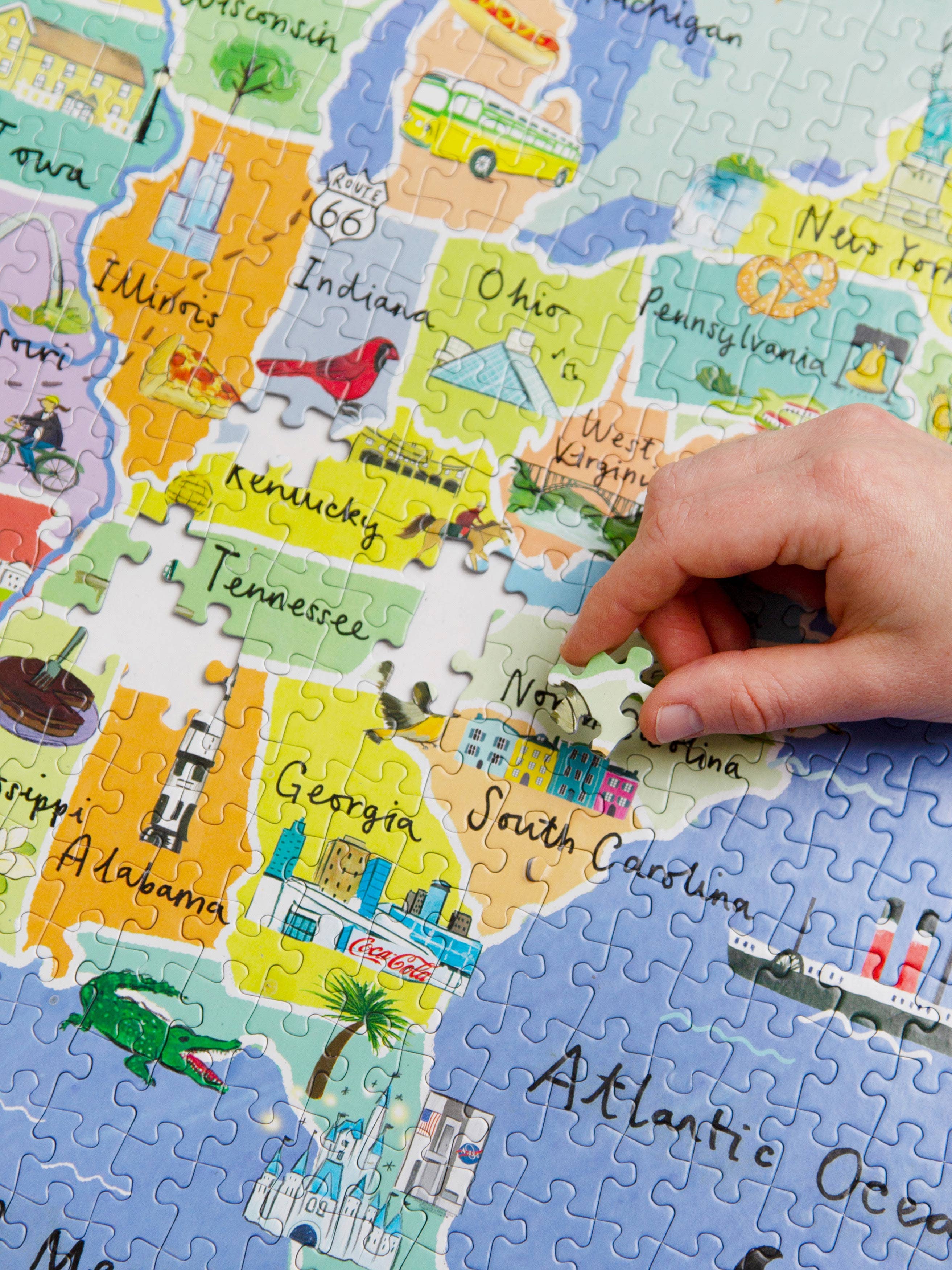 USA Map Puzzle &amp; Poster