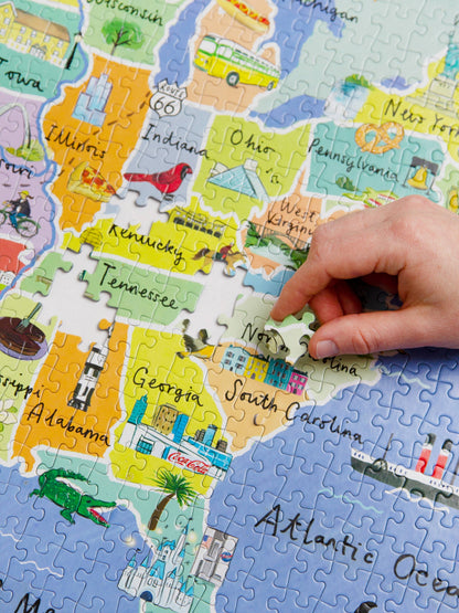 USA Map Puzzle &amp; Poster