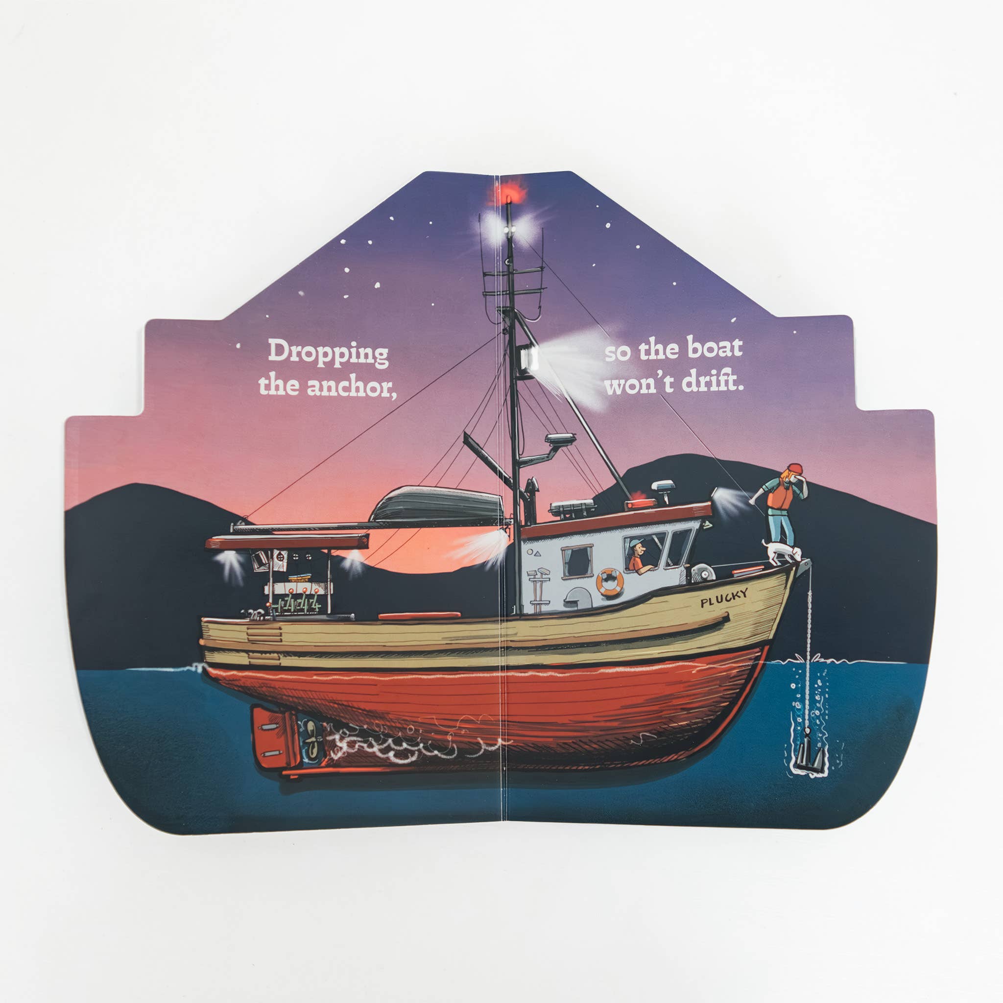 Working Boats: Salmon Troller Board Book- A Look-Inside Book