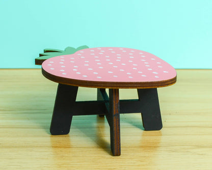 Sweet Strawberry Plant Stand - Wood Plant Holder