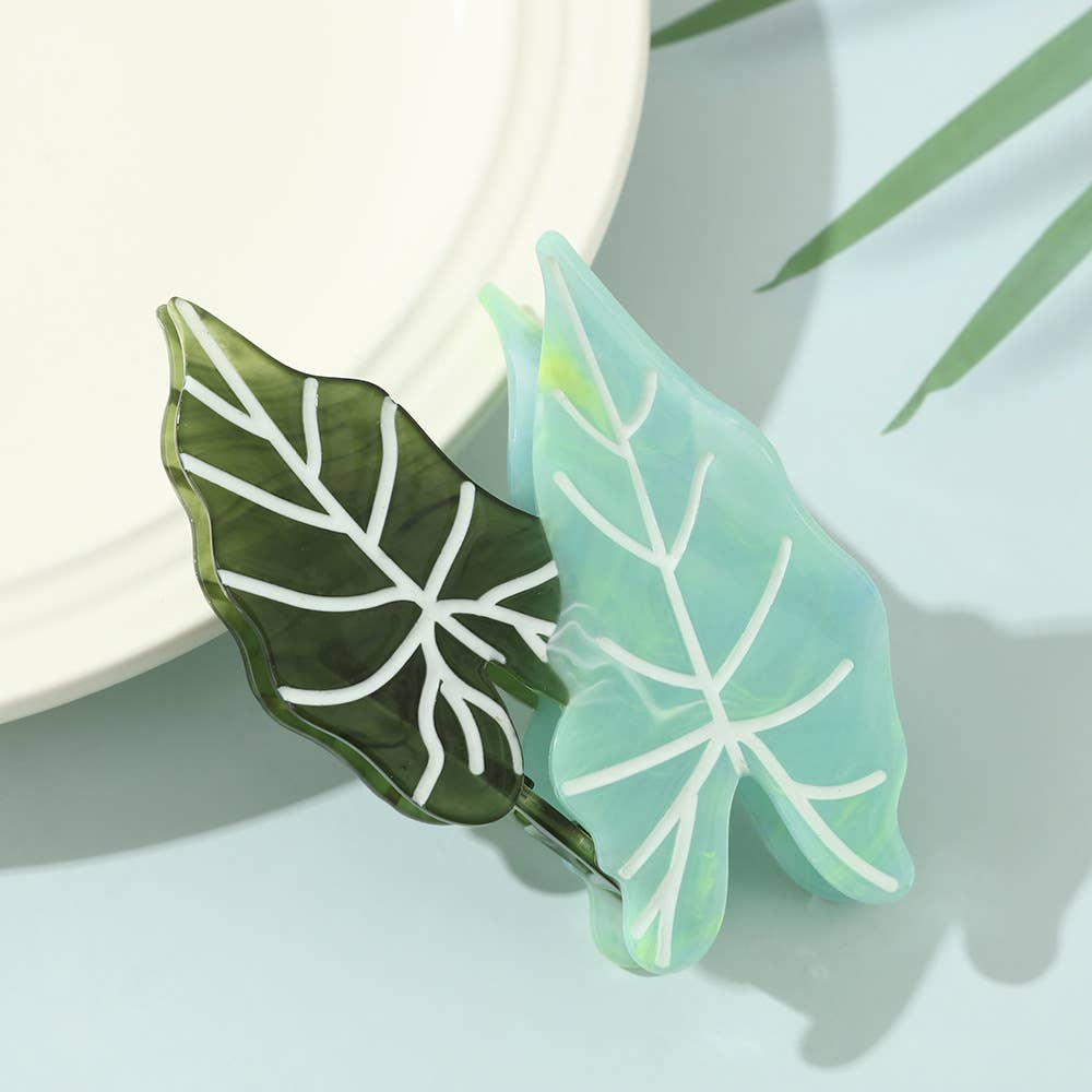 Tropical Leaf Claw Clips