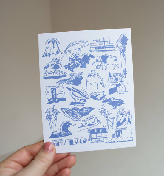 Minnesota Nature Checklist Art Postcard