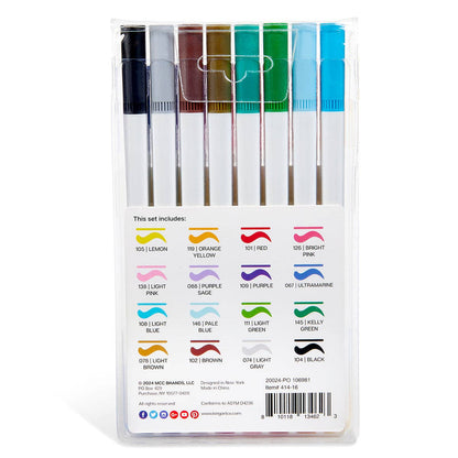 Brush &amp; Fine Line Pens (16 Colors)