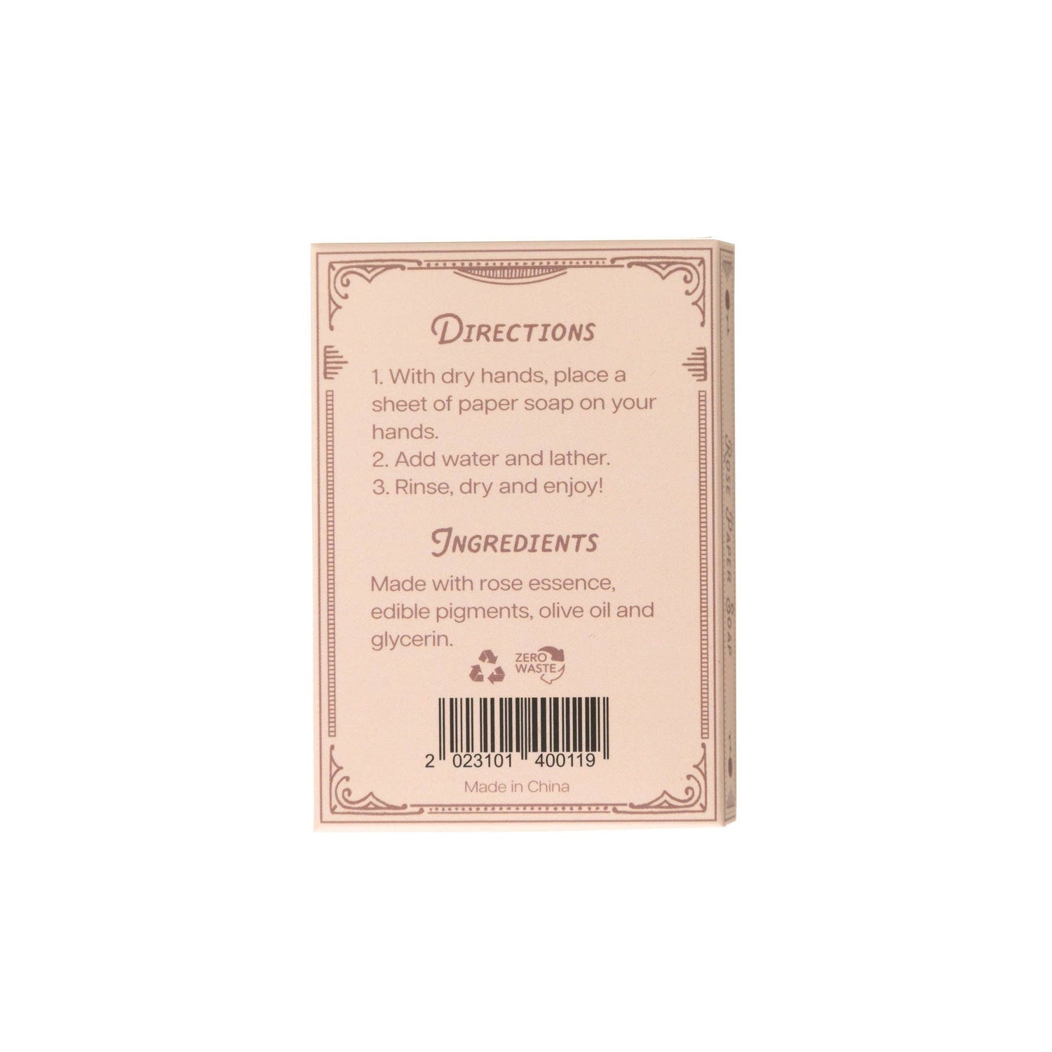 Rose Scent Paper Soap