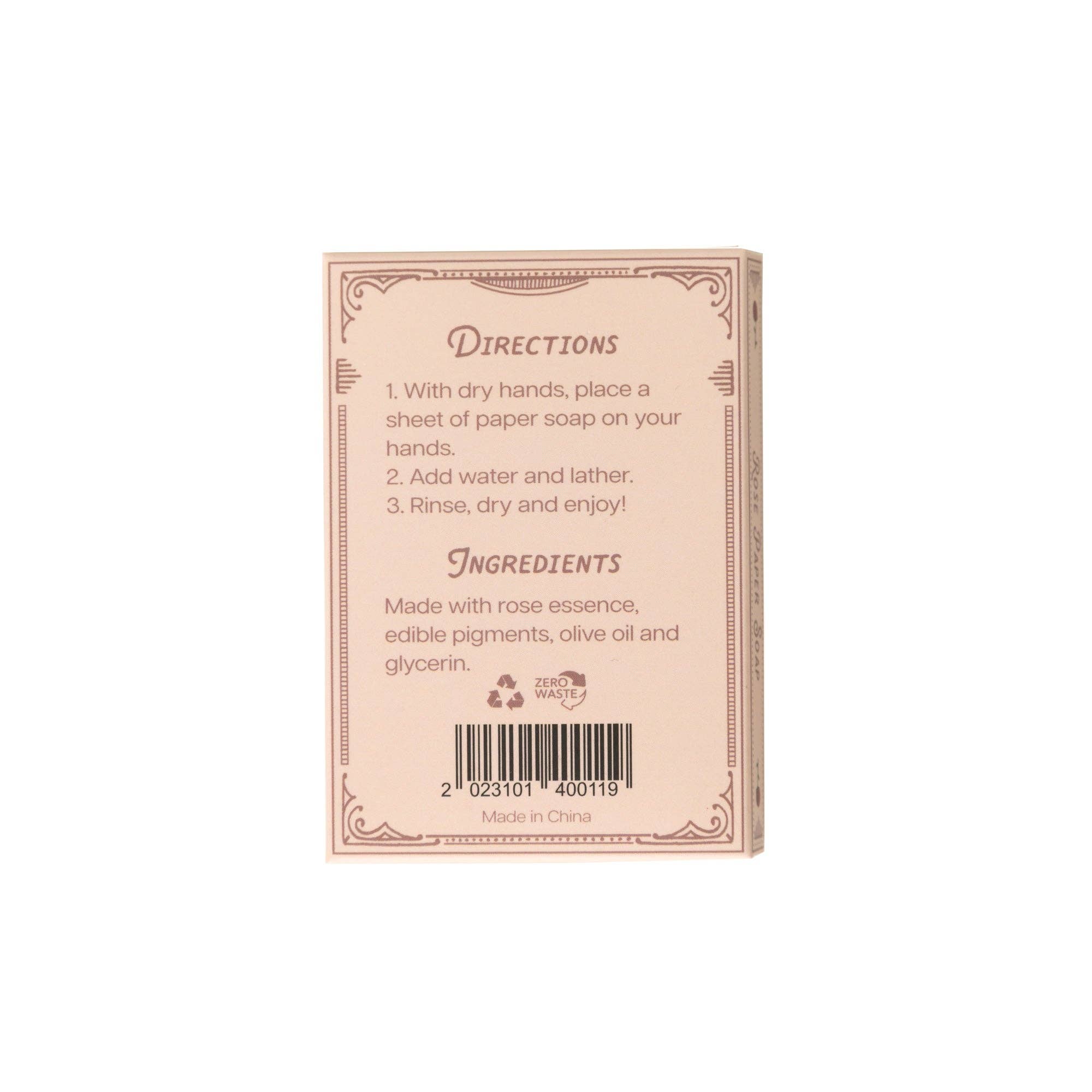 Rose Scent Paper Soap
