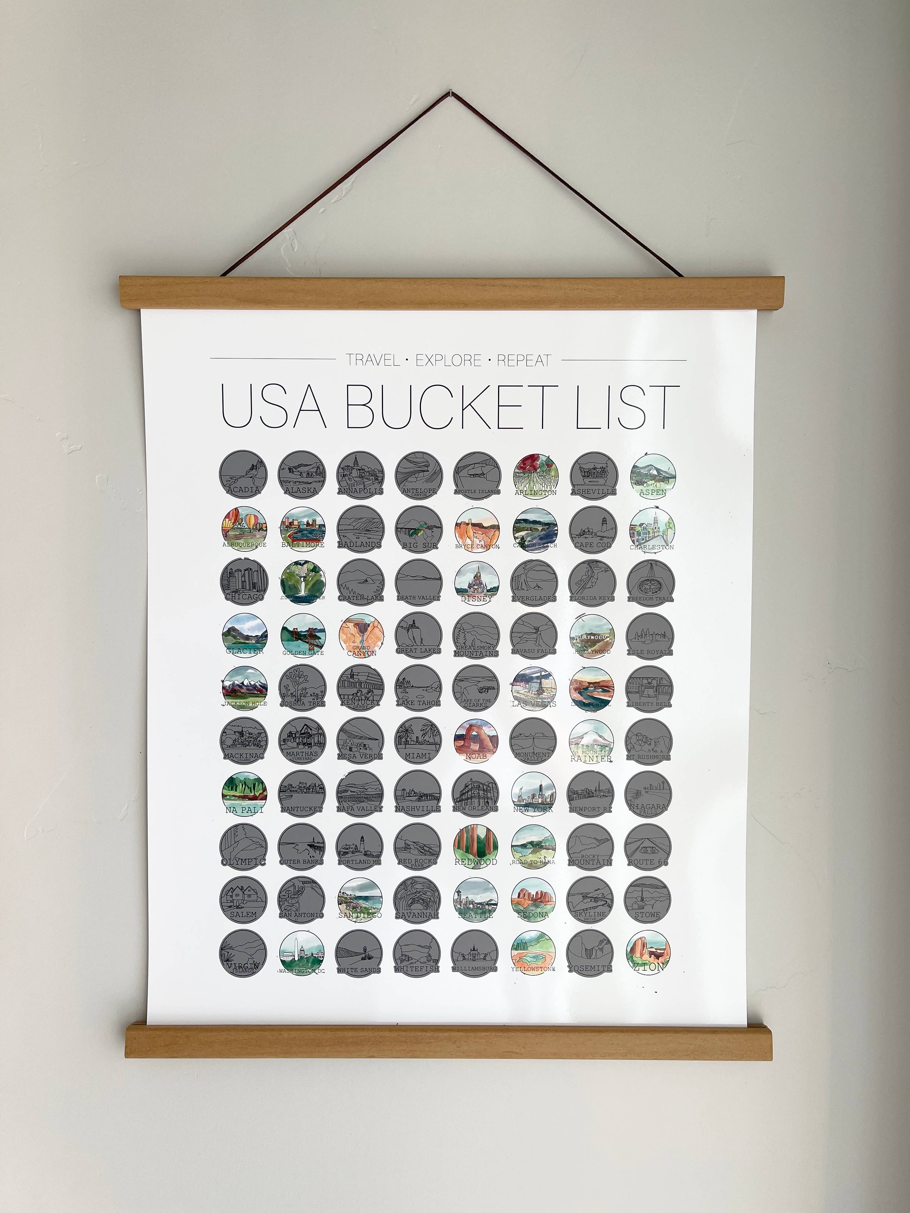 US Bucket List Scratch Off