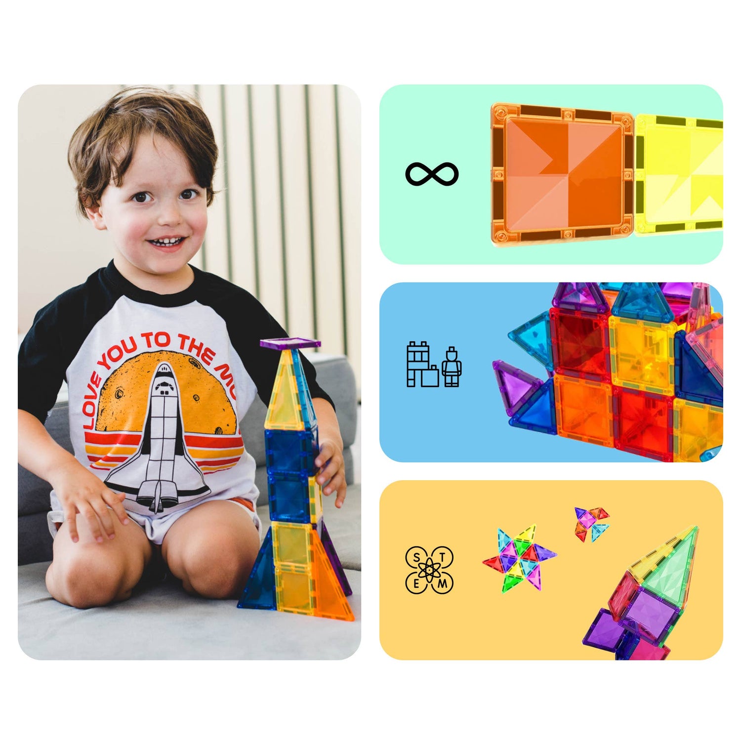 Travel Size Magnetic Tile Building Set