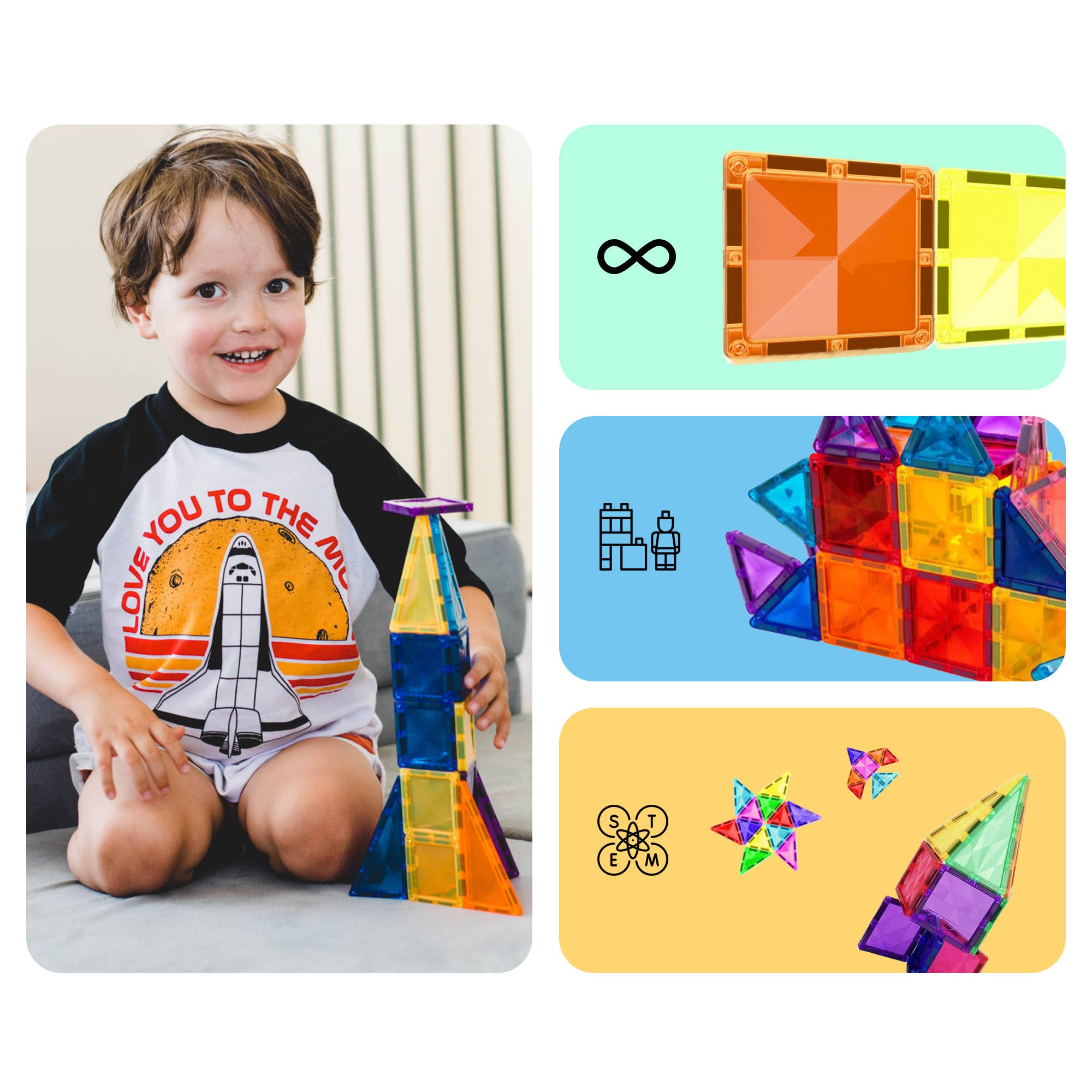 Travel Size Magnetic Tile Building Set