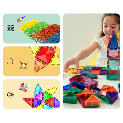 Travel Size Magnetic Tile Building Set