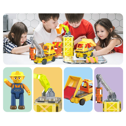 Magnetic Construction Theme Building Set