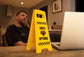 Virtual Meeting Desk Warning Sign